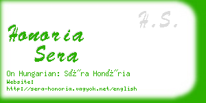 honoria sera business card